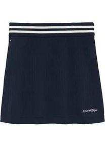 Sweatrock Tommy Hilfiger "SWEATER RIB SKIRT", M&auml;dchen, Gr. 14 (164), schwarz night navy, Web, Obermaterial: 72% Baumwolle, 28% Polyamid, unifarben, regular fit kurz, R&ouml;cke, Kinder bis 16 Jahre, regular fit