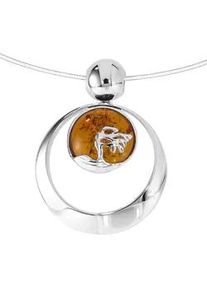 Kette mit Anh&auml;nger OSTSEE-SCHMUCK "- Windfl&uuml;chter 30 mm - Silber 925/000 - Bernstein" Gr. 50, silber (silber 925, silberfarben, wei&szlig;), Schmuck_Sets, Damen, 50, Silber 925 (Sterlingsilber)