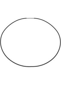 Halsreif OSTSEE-SCHMUCK "- Kautschuk 2,0 mm - Bajonett - Kautschuk -" Gr. 50, schwarz (schwarz, silber 925), Halsketten, Damen, 50, Kautschuk