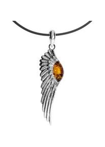 Kette mit Anh&auml;nger OSTSEE-SCHMUCK "- Engelsfl&uuml;gel - Silber 925/000 - Bernstein" Gr. 45, silber (silber 925, silberfarben, wei&szlig;), Schmuck_Sets, Damen, 45, Silber 925 (Sterlingsilber)