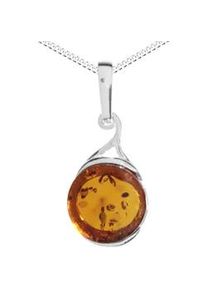 Kette mit Anh&auml;nger OSTSEE-SCHMUCK "- Tira - Silber 925/000 - Bernstein" Gr. 45, silber (silber 925, silberfarben, wei&szlig;), Schmuck_Sets, Damen, 45, Silber 925 (Sterlingsilber)