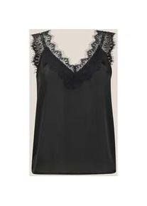 Madeleine Mode Tr&auml;gertop MADELEINE "Top Satin-Top mit Spitze", Damen, Gr. 42, schwarz, Obermaterial: 100% Polyester PES., Modern, normal, Tops Tr&auml;gertop