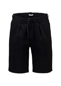 Shorts LINDBERGH "Performance-Shorts Relaxed Loose Fit", Herren, Gr. M, schwarz, Obermaterial: 75% Polyester, 22% Viskose, 3% Elasthan, relaxed fit, Hosen Shorts