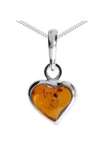 Kette mit Anh&auml;nger OSTSEE-SCHMUCK "- kleines Herz - Silber 925/000 - Bernstein" Gr. 40, silber (silber 925, silberfarben, wei&szlig;), Schmuck_Sets, Damen, 40, Silber 925 (Sterlingsilber)