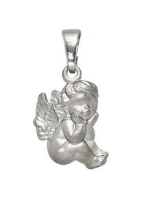 Kettenanh&auml;nger Jobo "Anh&auml;nger Kinderanh&auml;nger Engel Schutzengel 14 mm", silber 925, Schmuckanh&auml;nger, M&auml;dchen, Silber 925 (Sterlingsilber), Kettenanh&auml;nger, 925 Silber rhodiniert matt
