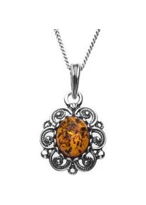 Kette mit Anh&auml;nger OSTSEE-SCHMUCK "- Traudel - Silber 925/000 - Bernstein" Gr. 50, silber (silber 925, silberfarben, wei&szlig;), Schmuck_Sets, Damen, 50, Silber 925 (Sterlingsilber)