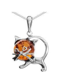 Kette mit Anh&auml;nger OSTSEE-SCHMUCK "- Minka - Silber 925/000 - Bernstein" Gr. 45, silber (silber 925, silberfarben, wei&szlig;), Schmuck_Sets, Damen, 45, Silber 925 (Sterlingsilber)