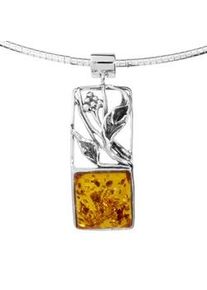 Kette mit Anh&auml;nger OSTSEE-SCHMUCK "- Vilma - Silber 925/000 - Bernstein" Gr. 42, silber (silber 925, silberfarben, wei&szlig;), Schmuck_Sets, Damen, 42, Silber 925 (Sterlingsilber)