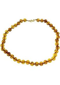 Kette ohne Anh&auml;nger OSTSEE-SCHMUCK "- Kugel 10 mm - Bernstein -" Gr. 50, braun (bernsteinfarben, braun), Halsketten, Damen, 50, Bernstein