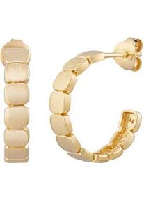 CAI Paar Creolen CA&Iuml; "925 Sterling Silber vergoldet Square", gelb, Ohrringe, Damen, one-size, Silber 925 (Sterlingsilber)