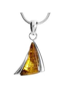 Kette mit Anh&auml;nger OSTSEE-SCHMUCK "- Imke 25 mm - Silber 925/000 - Bernstein" Gr. 45, silber (silber 925, silberfarben, wei&szlig;), Schmuck_Sets, Damen, 45, Silber 925 (Sterlingsilber)