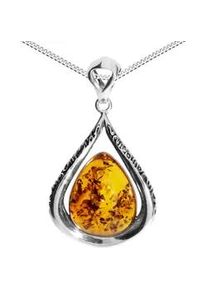 Kette mit Anh&auml;nger OSTSEE-SCHMUCK "- Nicoletta - Silber 925/000 - Bernstein" Gr. 42, silber (silber 925, silberfarben, wei&szlig;), Schmuck_Sets, Damen, 42, Silber 925 (Sterlingsilber)