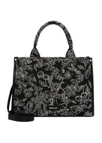 Shopper Tamaris "Shopper TAS Katima", Damen, Gr. B/H/T: 33cm x 25cm x 12cm 0, schwarz (schwarz 100), Polyester, Taschen Shopper