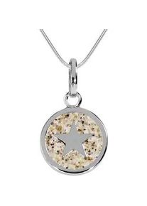 Kette mit Anh&auml;nger DUR "- Traum - Strandsand - Silber 925/000 -" Gr. 50, silber (silber 925, silberfarben, wei&szlig;), Schmuck_Sets, Damen, 50, Silber 925 (Sterlingsilber)