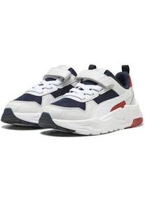 Sneaker Puma "Trinity 2 LT Sneakers Kinder", Damen, Gr. 28, navy wei&szlig; feather gray rot fire blau, Obermaterial: Textil, Synthetik; Futter: Textil; Innensohle: Textil; Laufsohle: Gummi, Synthetik, Schuhe Sneaker