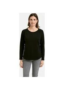 Smith & Soul Langarmshirt SMITH & SOUL, Damen, Gr. L, schwarz, Jersey, Obermaterial: 100% Baumwolle, unifarben, h&uuml;ftlang, tiefer Rundhals, Raglan&auml;rmel, Shirts Langarmshirt, mit Rundhals, Raglan&auml;rmel