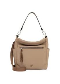 Beuteltasche SURI FREY "Beutel SFY Destiney", Damen, Gr. B/H/T: 32cm x 29cm x 10cm 0, grau (taupe 900), Polyurethan, Taschen Beuteltasche