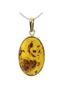 Kette und Anh&auml;nger Set OSTSEE-SCHMUCK "- Classic 24x16 - Gold 333/000 - Bernstein" Gr. 50, gold (gold 333, goldfarben, gelb), Schmuck_Sets, Damen, 50, Gelbgold 333