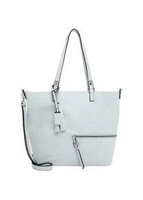 Shopper Tamaris "Shopper TAS Nele", Damen, Gr. B/H/T: 43cm x 32cm x 16cm 0, blau (lightblau 530), Polyurethan, Taschen Shopper