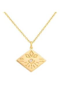 CAI Kette mit Anh&auml;nger CA&Iuml; "925 Sterling Silber Topas Tattoo Motiv Raute", gelb, Halsketten, Damen, 45,0cm, Silber 925 (Sterlingsilber), L: 45 B: 18mm, gl&auml;nzend, B:18mm