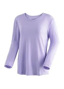 Langarmshirt Maier Sports "Long Sleeve Jersey W", Damen, Gr. S, helllila, 50% Baumwolle, 50% Polyester, Rundhals, Shirts Langarmshirt