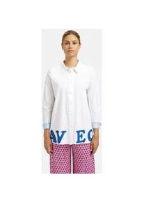 Smith & Soul Langarmbluse SMITH & SOUL, Damen, Gr. M, royal, Web, Material: 100% Baumwolle, bedruckt, regular fit normal, hoch geschlossener Ausschnitt, &Auml;rmel mit &Auml;rmelschlitz 2-Knopf-Manschette, Blusen, aus Baumwolle