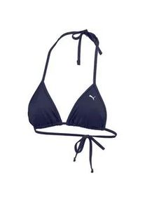 Triangel-Bikini-Top Puma "Puma SWIM WOMEN TRIANGLE TOP", Damen, Gr. L, N-Gr, navy, Obermaterial: 80% Polyamid, 20% Elasthan, Bikini-Oberteile, zum Binden, Neckholder