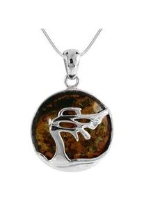 Kette mit Anh&auml;nger OSTSEE-SCHMUCK "- Windfl&uuml;chter 21 mm - Silber 925/000 - Bernstein" Gr. 60, silber (silber 925, silberfarben, wei&szlig;), Schmuck_Sets, Damen, 60, Silber 925 (Sterlingsilber)