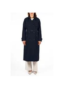 Rino & Pelle Trenchcoat RINO & PELLE "ERA", Damen, Gr. 38, schwarz navy, Web, Obermaterial: 100% Polyester. Futter: 100% Polyester, unifarben, k&ouml;rpernah kniebedeckend, V-Ausschnitt, abgerundeter Saum, M&auml;ntel, mit doppelter Knopfleiste und G&uuml;rtel