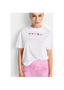 T-Shirt RICHROYAL, Damen, Gr. M, wei&szlig;, Single Jersey, Obermaterial: 100% Baumwolle, bequem h&uuml;ftlang, Rundhals, Shirts T-Shirt