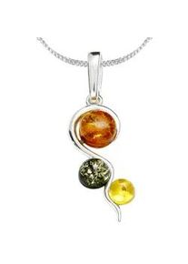 Kette mit Anh&auml;nger OSTSEE-SCHMUCK "- Valentine - Silber 925/000 - Bernstein" Gr. 42, silber (silber 925, silberfarben, wei&szlig;), Schmuck_Sets, Damen, 42, Silber 925 (Sterlingsilber)