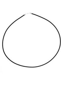 Halsreif OSTSEE-SCHMUCK "- Kautschuk 2,0 mm - Kautschuk -" Gr. 42, schwarz (schwarz, silber 925), Halsketten, Damen, 42, Kautschuk