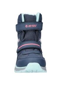Wanderschuh HI-TEC "Hi-Tec Stiefel Penguin Ez Wp Jrg", Kinder, Gr. 36, Normalschaft, blau, hellblau, wassermelonenrot, Textil: 61% + PU: 39% Fleece: 100%, Schuhe Wanderschuh