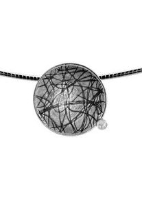 Kette mit Anh&auml;nger OSTSEE-SCHMUCK "- Gleiter Runo 24 mm-Sarah Vicenza - Silber 925/000 - Zirkonia" Gr. 45, silber (silber 925, silberfarben, wei&szlig;), Schmuck_Sets, Damen, 45, Silber 925 (Sterlingsilber)