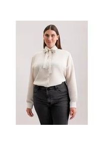 Hemdbluse Seidensticker "Schwarze Rose", Damen, Gr. 6XL (52), off, wei&szlig;, 71% Viskose, 29% Polyester, gestreift, regular fit, Blusen Hemdbluse, 1/1 Gestreift