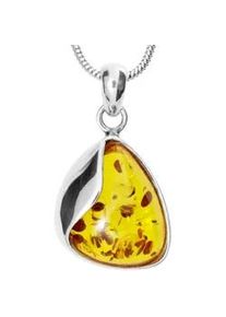 Kette mit Anh&auml;nger OSTSEE-SCHMUCK "- Jeska 28 mm - Silber 925/000 - Bernstein" Gr. 42, silber (silber 925, silberfarben, wei&szlig;), Schmuck_Sets, Damen, 42, Silber 925 (Sterlingsilber)