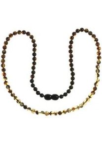 Kette ohne Anh&auml;nger OSTSEE-SCHMUCK "- Kugel 5 mm - Bernstein -" Gr. 42, gr&uuml;n (gr&uuml;n, bernsteinfarben), Halsketten, Damen, 42, Bernstein