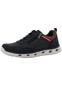 Sneaker Tom Tailor "Valter", Herren, Gr. 42, navy, Lederimitat, Textil, Schuhe Sneaker, Freizeitschuh, Halbschuh, Schn&uuml;rschuh mit Kontrastbes&auml;tzen