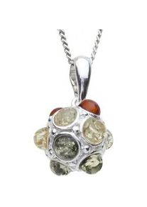 Kette mit Anh&auml;nger OSTSEE-SCHMUCK "- Discokugel 14 mm - Silber 925/000 - Bernstein" Gr. 45, silber (silber 925, silberfarben, wei&szlig;), Schmuck_Sets, Damen, 45, Silber 925 (Sterlingsilber)