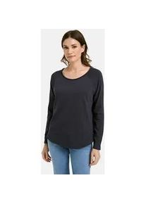 Smith & Soul Langarmshirt SMITH & SOUL, Damen, Gr. L, marine, Jersey, Obermaterial: 100% Baumwolle, unifarben, h&uuml;ftlang, tiefer Rundhals, Raglan&auml;rmel, Shirts Langarmshirt, mit Rundhals, Raglan&auml;rmel