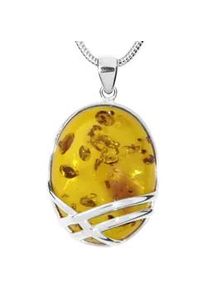 Kette mit Anh&auml;nger OSTSEE-SCHMUCK "- Hedra - Silber 925/000 - Bernstein" Gr. 45, silber (silber 925, silberfarben, wei&szlig;), Schmuck_Sets, Damen, 45, Silber 925 (Sterlingsilber)