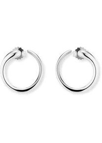 CAI Paar Creolen CA&Iuml; "925/-Sterling Silber rhodiniert", wei&szlig;, Ohrringe, Damen, one-size, Silber 925 (Sterlingsilber)