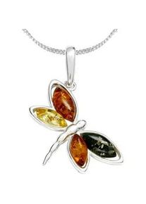 Kette mit Anh&auml;nger OSTSEE-SCHMUCK "- Schmetterling - Silber 925/000 - Bernstein" Gr. 42, silber (silber 925, silberfarben, wei&szlig;), Schmuck_Sets, Damen, 42, Silber 925 (Sterlingsilber)