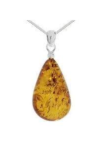 Kette mit Anh&auml;nger OSTSEE-SCHMUCK "- Tropfen ca. 26 mm lang - Silber 925/000 - Bernstein" Gr. 50, silber (silber 925, silberfarben, wei&szlig;), Schmuck_Sets, Damen, 50, Silber 925 (Sterlingsilber)