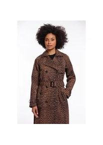 Rino & Pelle Trenchcoat RINO & PELLE "ERA", Damen, Gr. 38, leopard, Web, Obermaterial: 100% Polyester. Futter: 100% Polyester, gemustert, k&ouml;rpernah kniebedeckend, V-Ausschnitt, abgerundeter Saum, M&auml;ntel, mit doppelter Knopfleiste und G&uuml;rtel