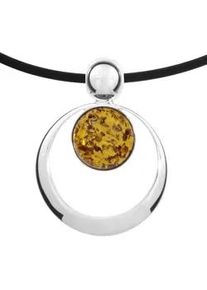 Kette mit Anh&auml;nger OSTSEE-SCHMUCK "- Lenka - Kautschukreif - Silber 925/000 - Bernstein" Gr. 50, silber (silber 925, silberfarben, wei&szlig;), Schmuck_Sets, Damen, 50, Silber 925 (Sterlingsilber)