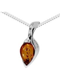 Kette mit Anh&auml;nger OSTSEE-SCHMUCK "- Ines - Silber 925/000 - Bernstein" Gr. 45, silber (silber 925, silberfarben, wei&szlig;), Schmuck_Sets, Damen, 45, Silber 925 (Sterlingsilber)