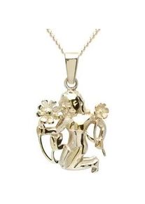 Kette und Anh&auml;nger Set OSTSEE-SCHMUCK "- Tierkreiszeichen Jungfrau - Gold 333/000 -" Gr. 45, gold (gold 333, goldfarben, gelb), Schmuck_Sets, Damen, 45, Gelbgold 333