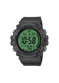 Chronograph, schwarz, gr&uuml;n, Casio TIMELESS COLLECTION, Armbanduhren, Herren, Chronograph, Quarzuhr, Armbanduhr, Herrenuhr, digital, automatischer Kalender