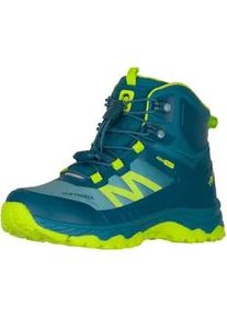 Outdoorschuh Trollkids "KIDS SIRDAL HIKER MID", Kinder, Gr. 37, petrol, dolphin blau, lime, Synthetik, Schuhe Outdoorschuh, wasserdicht